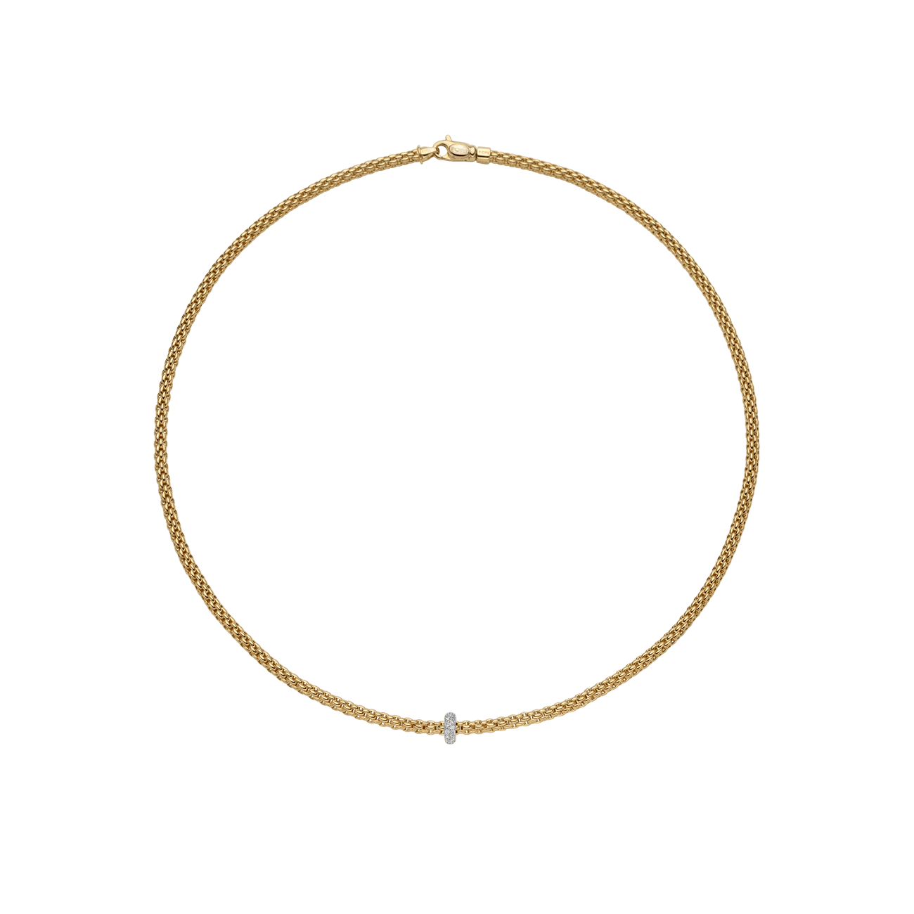 Brillantkette 0,18 ct 750er Gold bicolor Prima